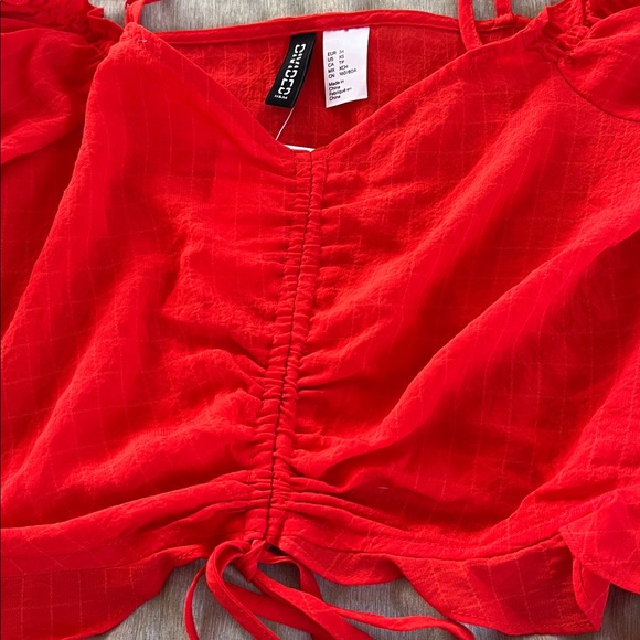 Red Off-Shoulder Top - Picture 2 of 6